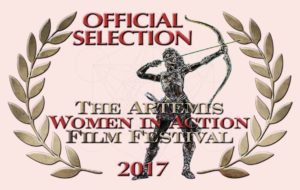 A red background with gold laurel wreath and the official selection logo.